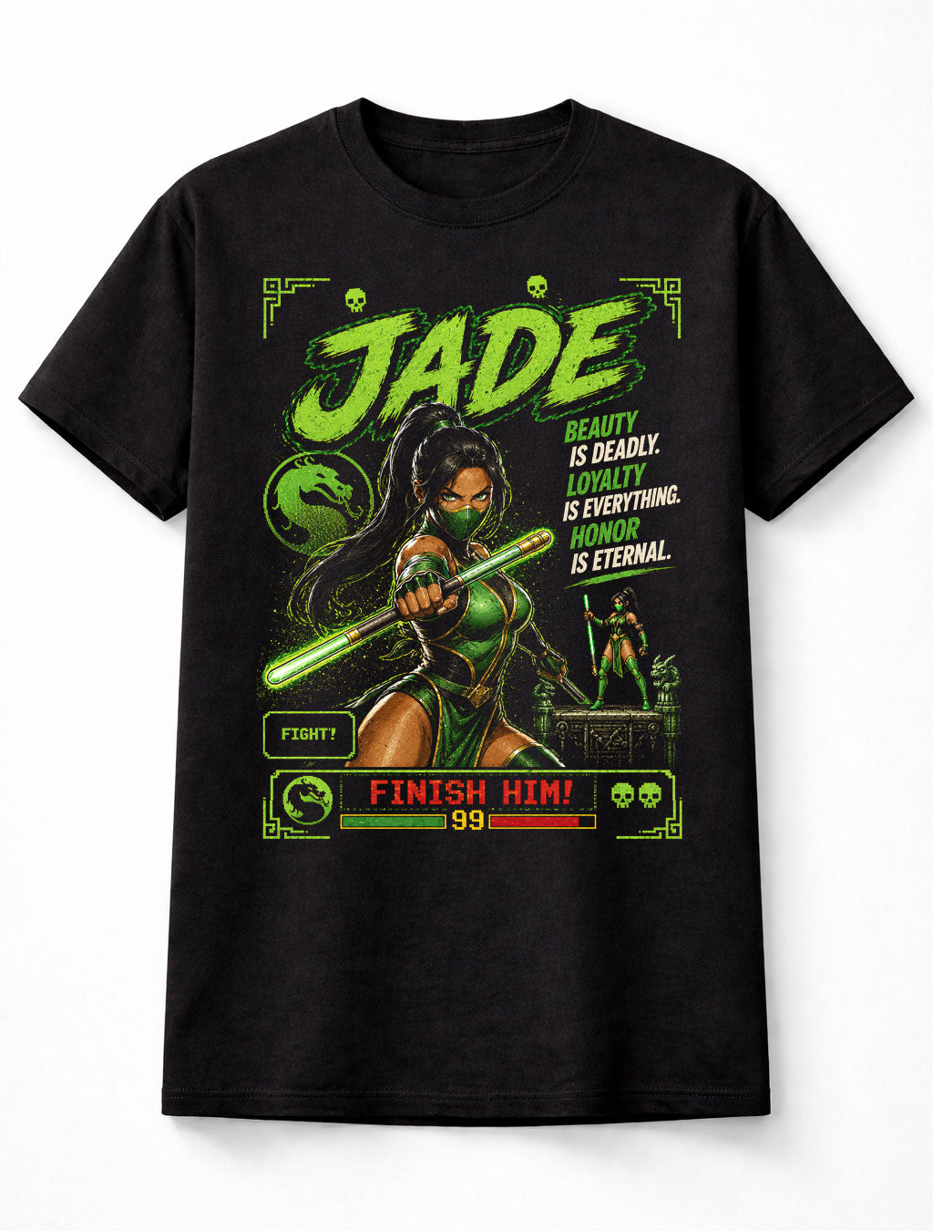 Mortal Kombat Jade Retro Fighting Game Graphic Unisex T-Shirt