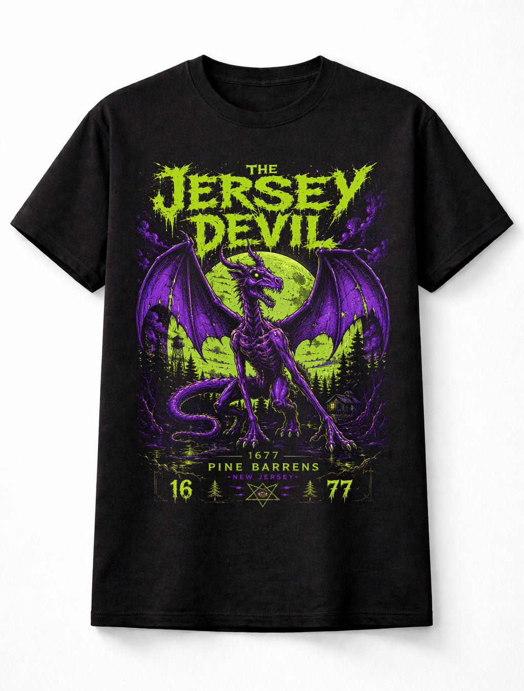 Jersey Devil Pine Barrens Cryptid Horror Monster Unisex T-Shirt