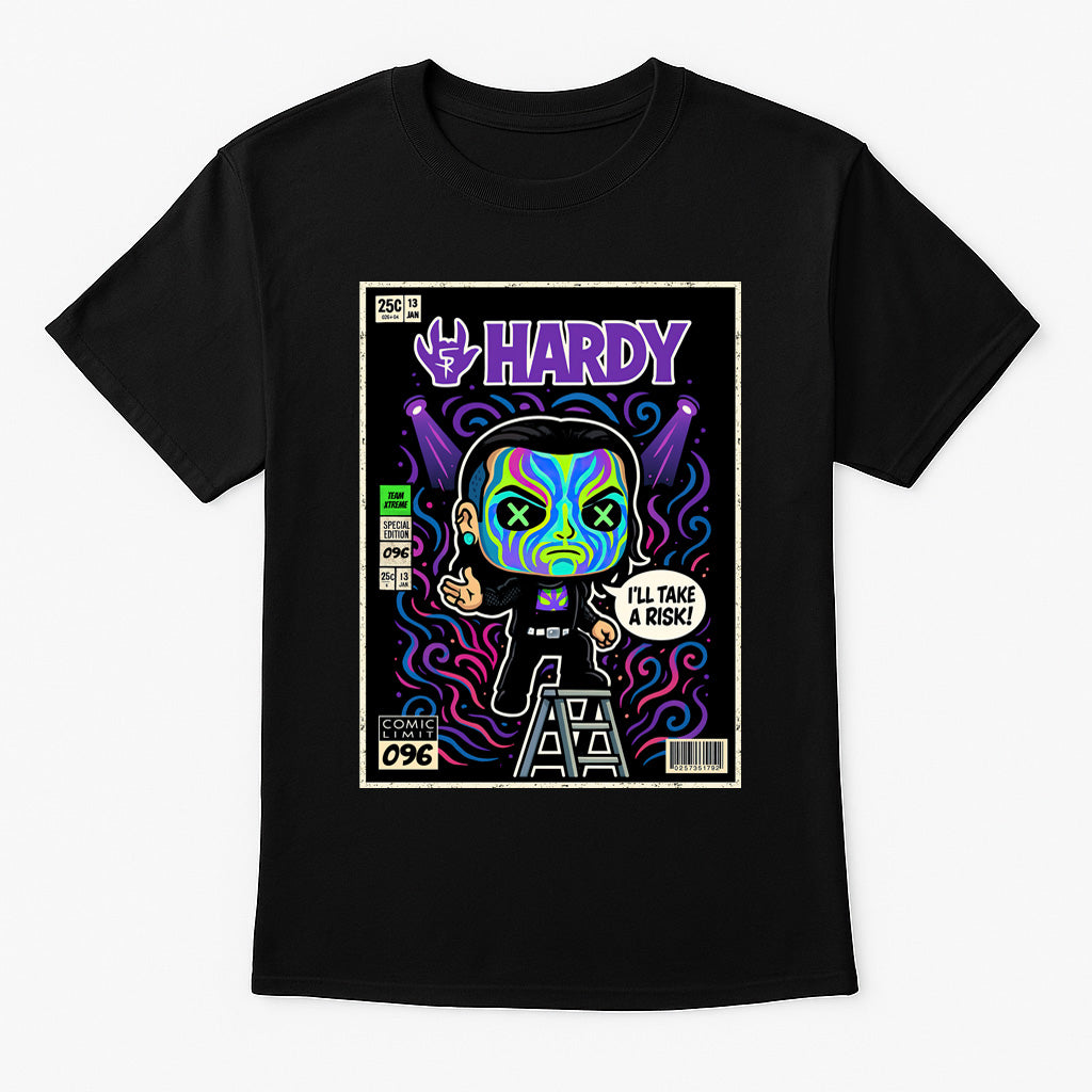 Jeff Hardy Neon Risk Taker Retro Wrestling Unisex T-Shirt Charismatic Enigma Tee