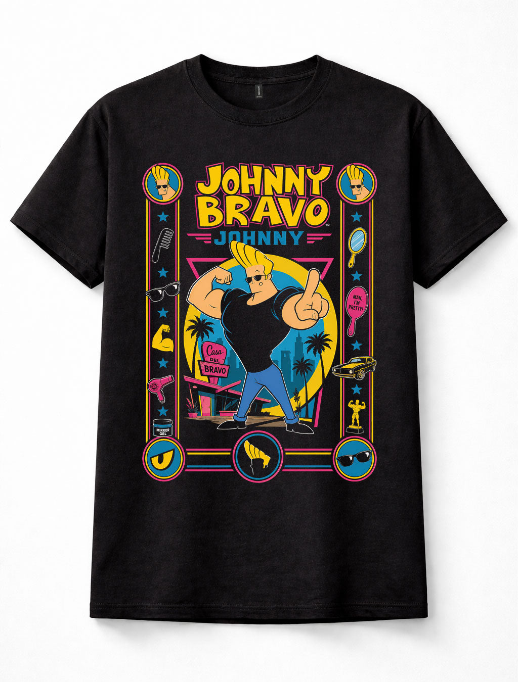 Johnny Bravo Cartoon Network Classic Cartoon Graphic Unisex T-Shirt