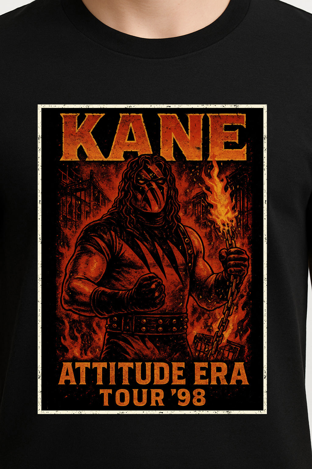 Kane Attitude Era Tour ’98 Unisex T-Shirt – Big Red Machine Retro Wrestling Tee