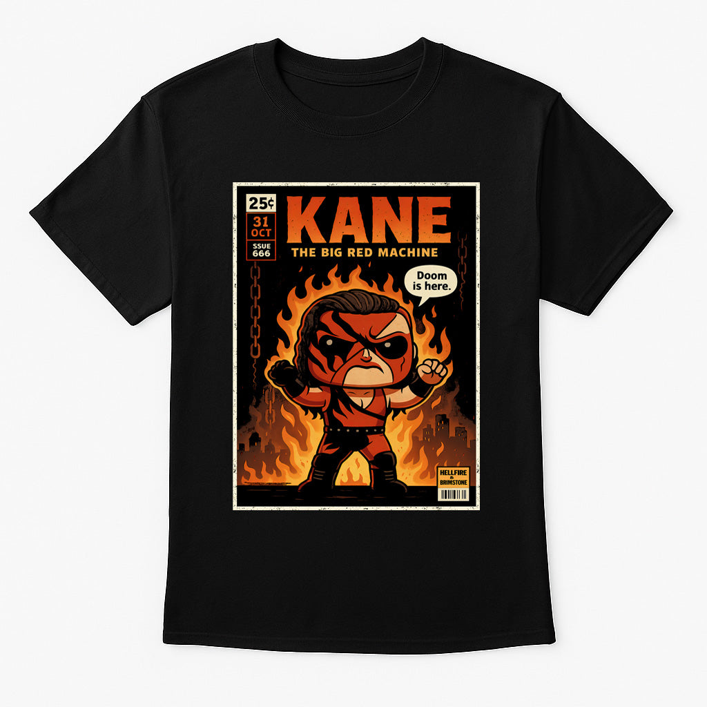 Kane The Big Red Machine Retro Wrestling Unisex T-Shirt Fire & Brimstone Tee