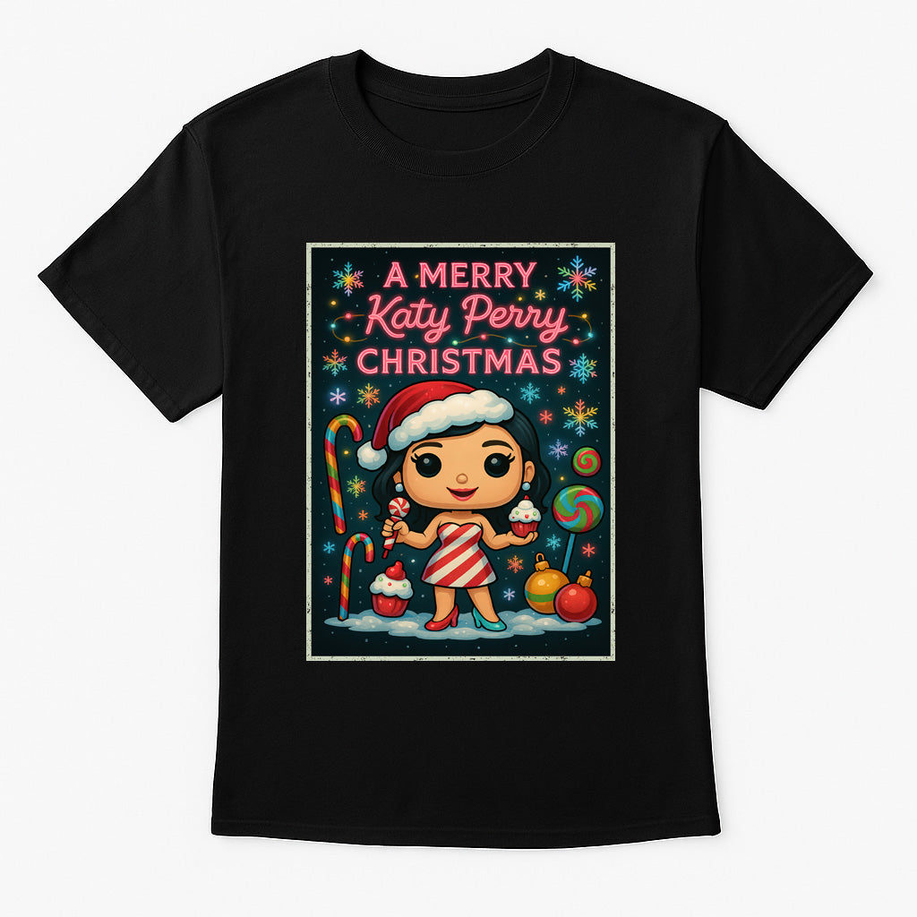 Katy Perry Merry Christmas Candy Pop Unisex Christmas T-Shirt or Hoodie