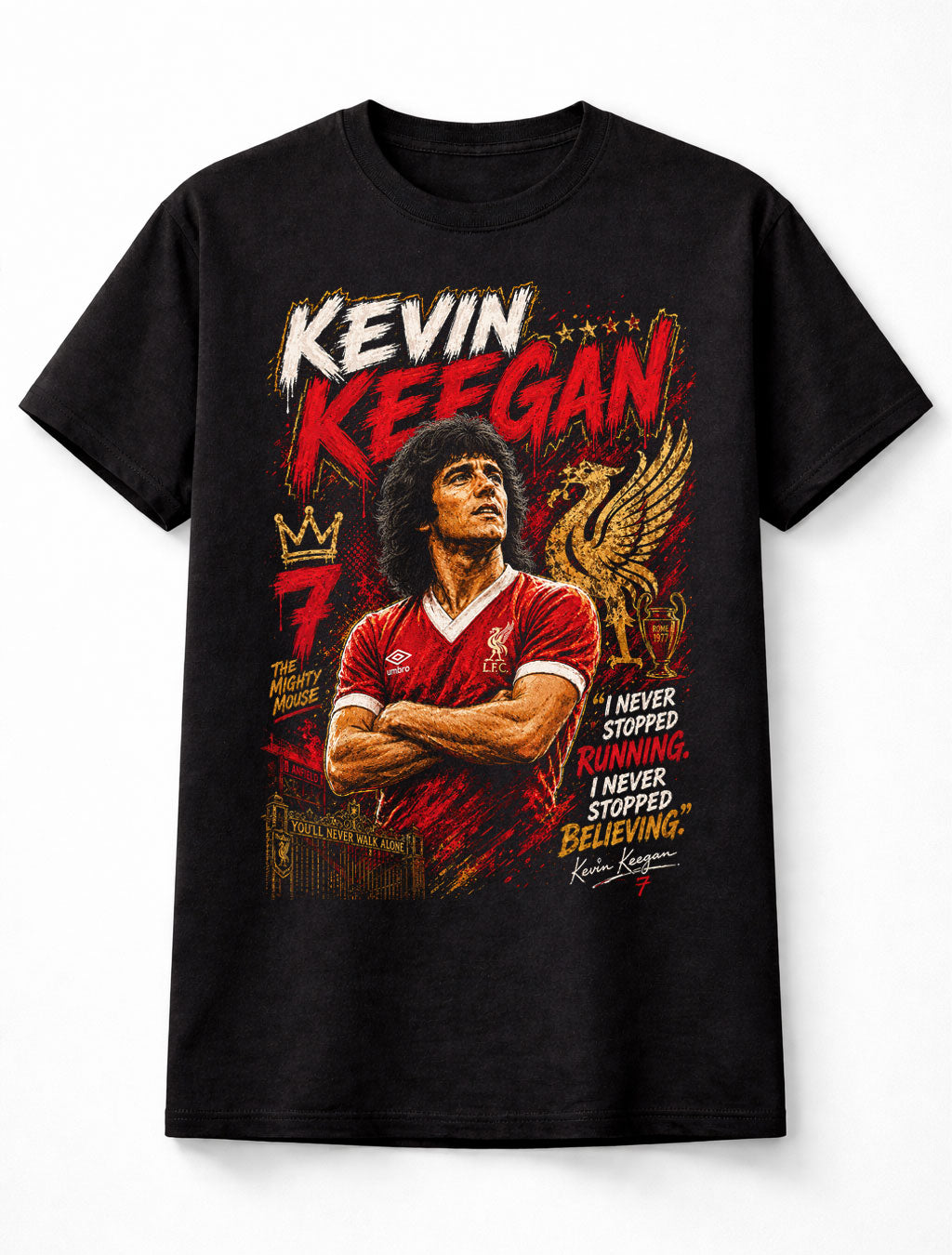 Kevin Keegan Liverpool Football Legend Retro Graphic Unisex T-Shirt