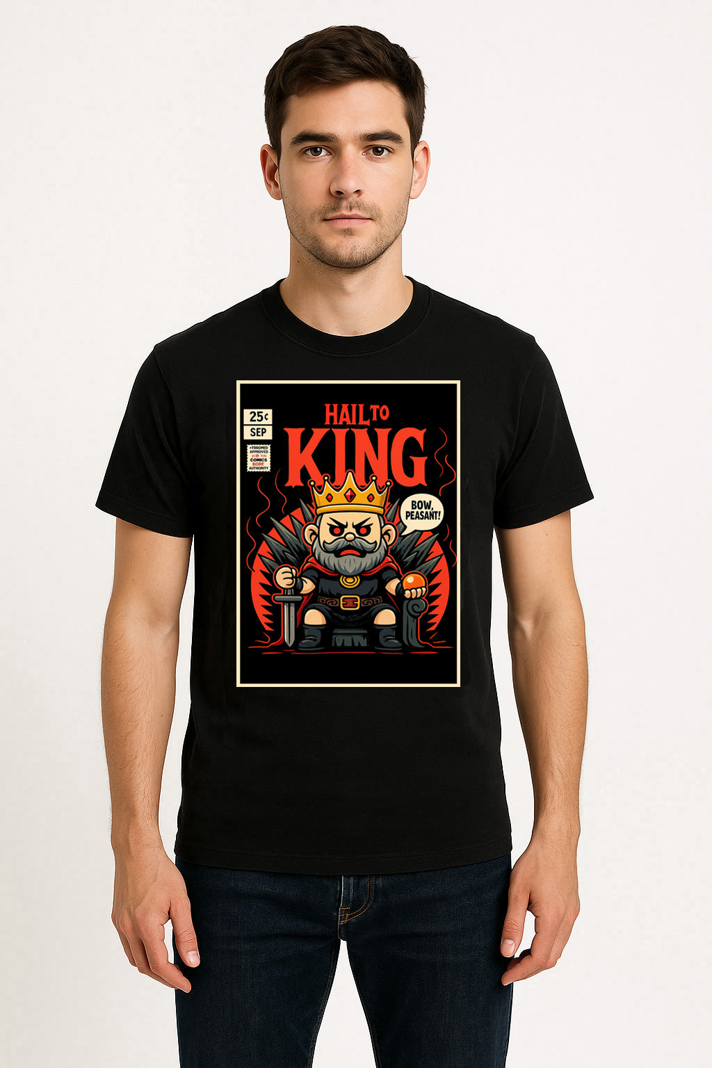 Hail to the King Unisex T-Shirt Funny Angry Avenged Sevenfold Inspired Comic Royal Tee