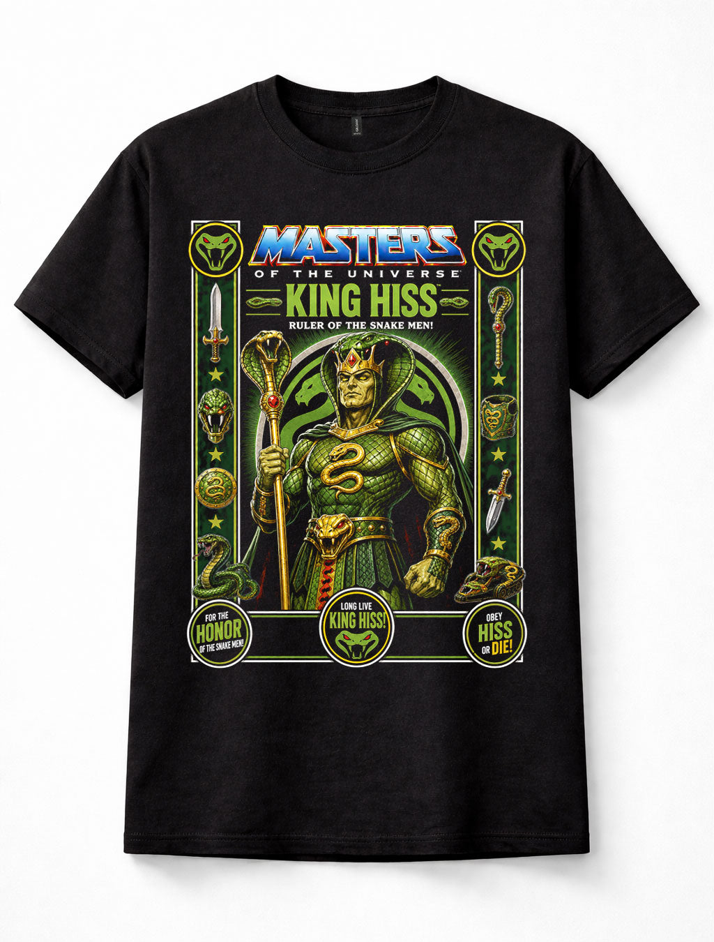 Masters of the Universe King Hiss Snake Men Eternia Unisex T-Shirt