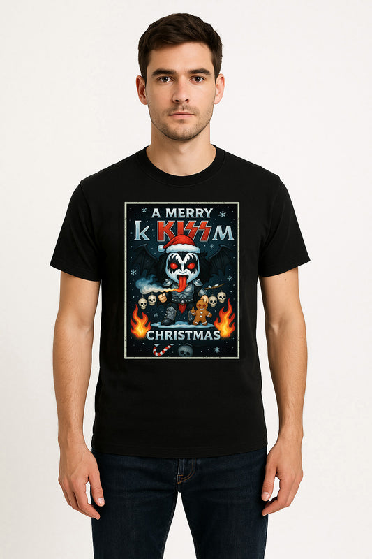 KISS Merry Christmas Hard Rock Unisex Christmas T-Shirt or Hoodie