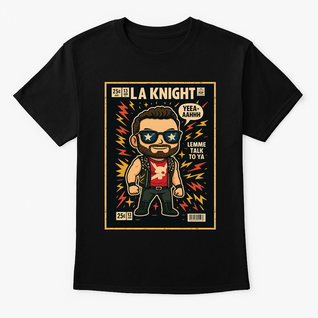 LA Knight Yeah Retro Wrestling Unisex T-Shirt Lemme Talk To Ya Tee