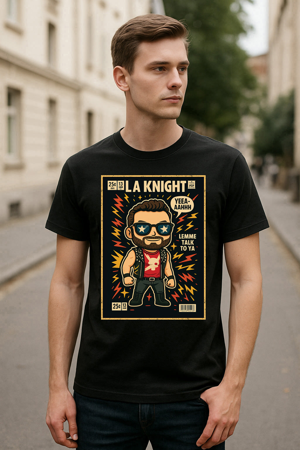 LA Knight Yeah Retro Wrestling Unisex T-Shirt Lemme Talk To Ya Tee