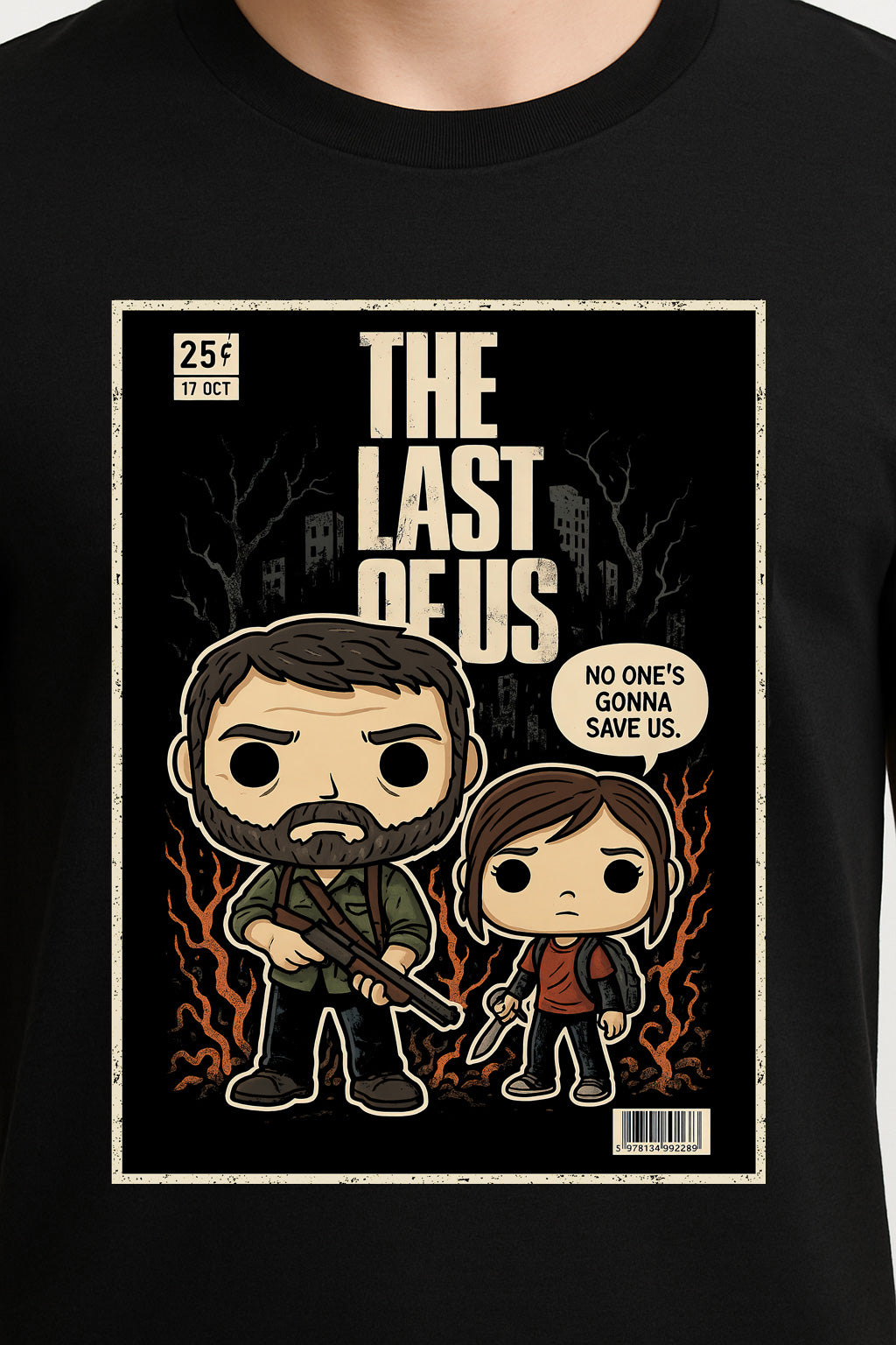 The Last of Us Unisex Comic T-Shirt – Post-Apocalyptic Survival Heroic Duo Tee