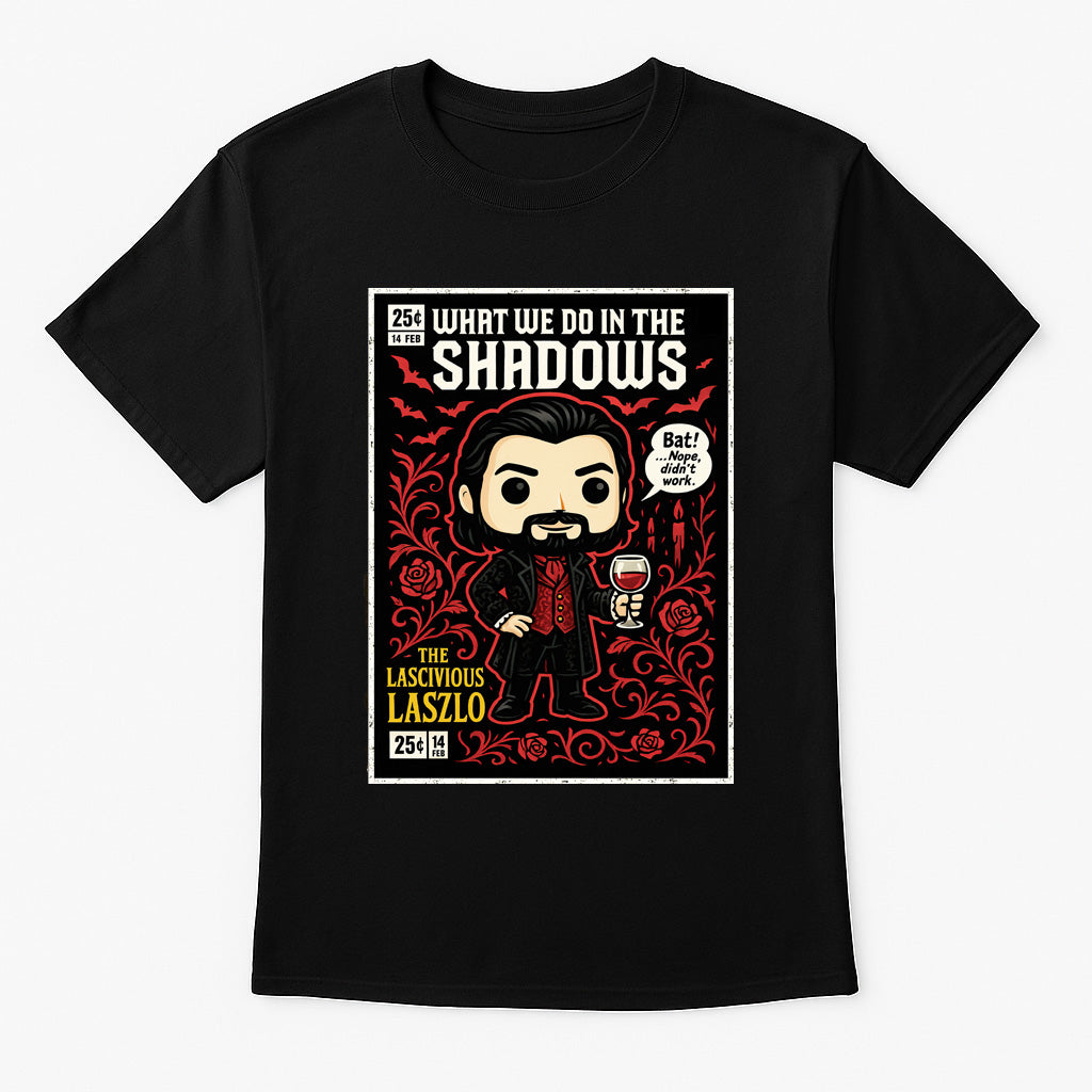 What We Do in the Shadows Laszlo Unisex T-Shirt – Gothic Vampire Comedy Pop Art Tee