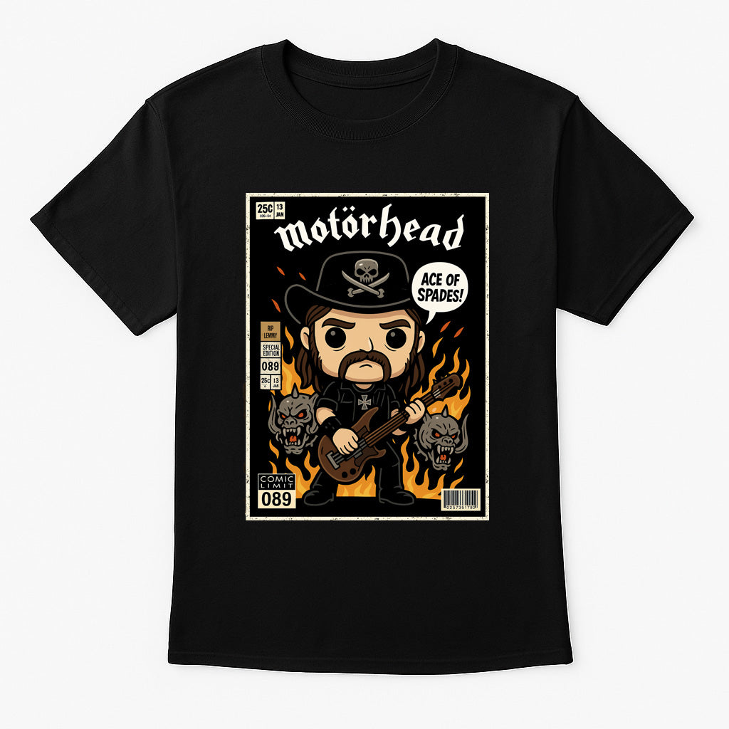 Motörhead “Ace of Spades” Unisex T-Shirt – Heavy Metal Band Comic Edition Collectible Tee