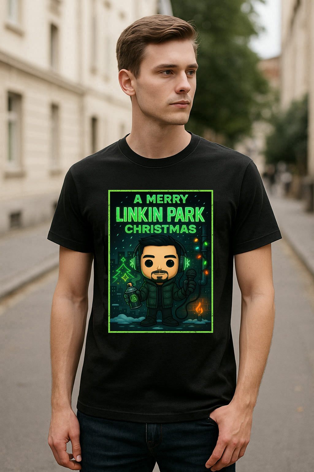 Linkin Park Merry Christmas Rock Unisex Christmas T-Shirt or Hoodie