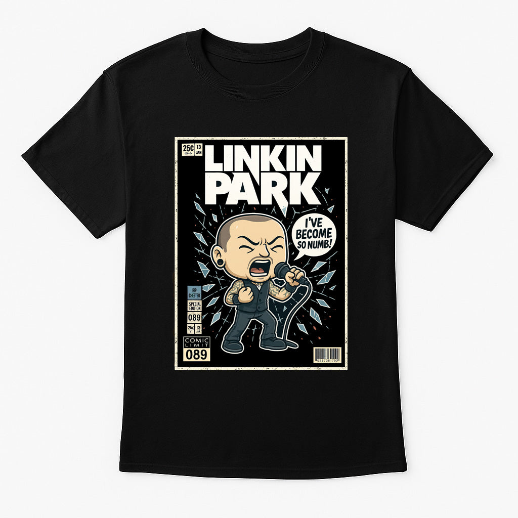 Linkin Park Chester “I’ve Become So Numb” Unisex T-Shirt – Nu Metal Band Comic Edition Graphic Tee