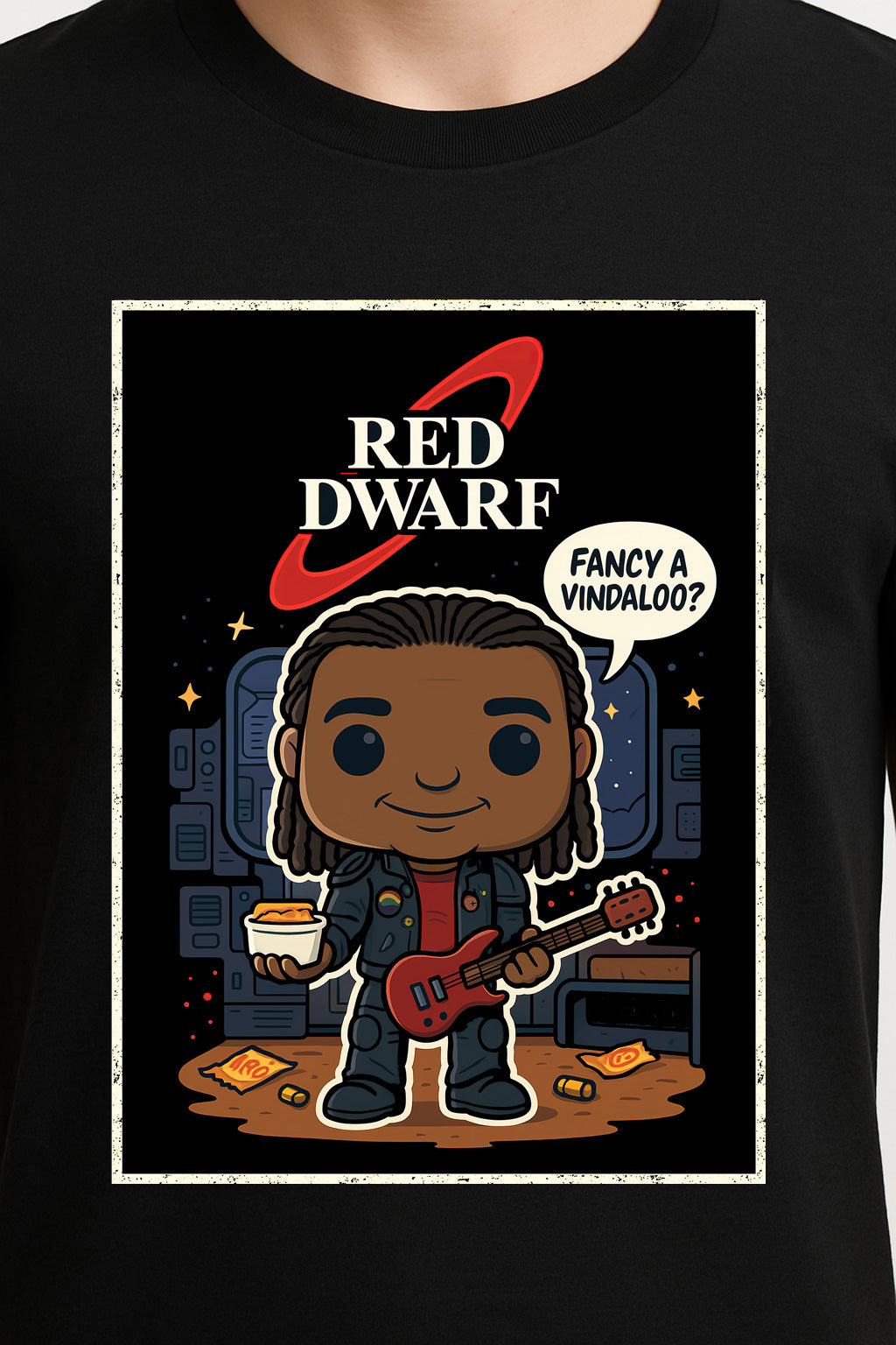 Red Dwarf "Dave Lister" Retro Comic Graphic T-Shirt – Classic Sci-Fi TV Series Tee