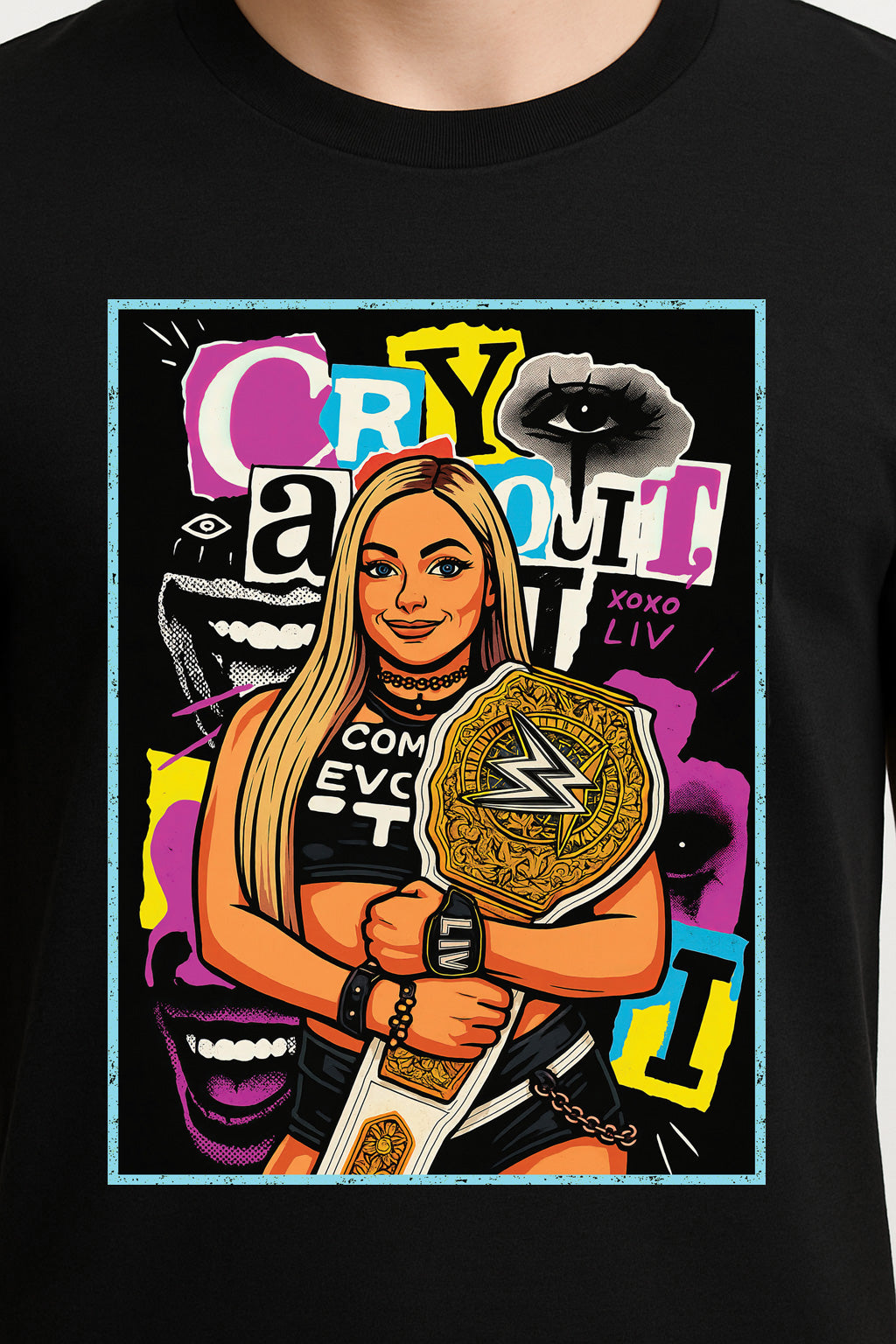 Liv Morgan Cry About It Comic Champion Unisex Tee Wrestling Women's Champion