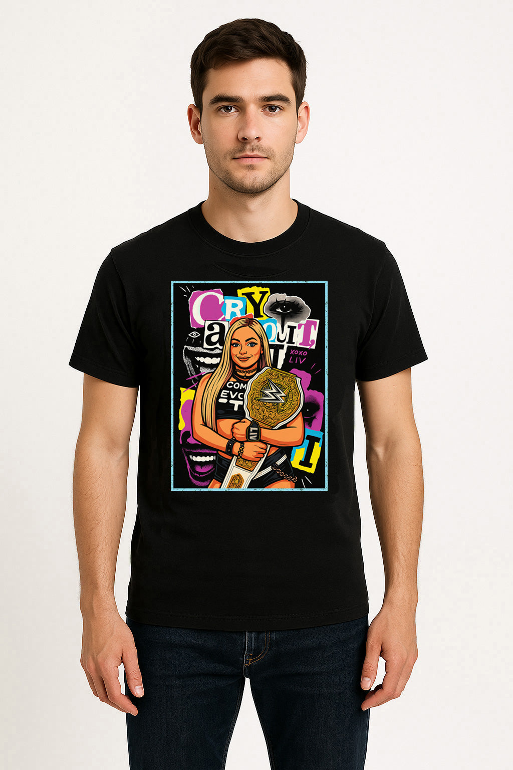 Liv Morgan Cry About It Comic Champion Unisex Tee Wrestling Women's Champion