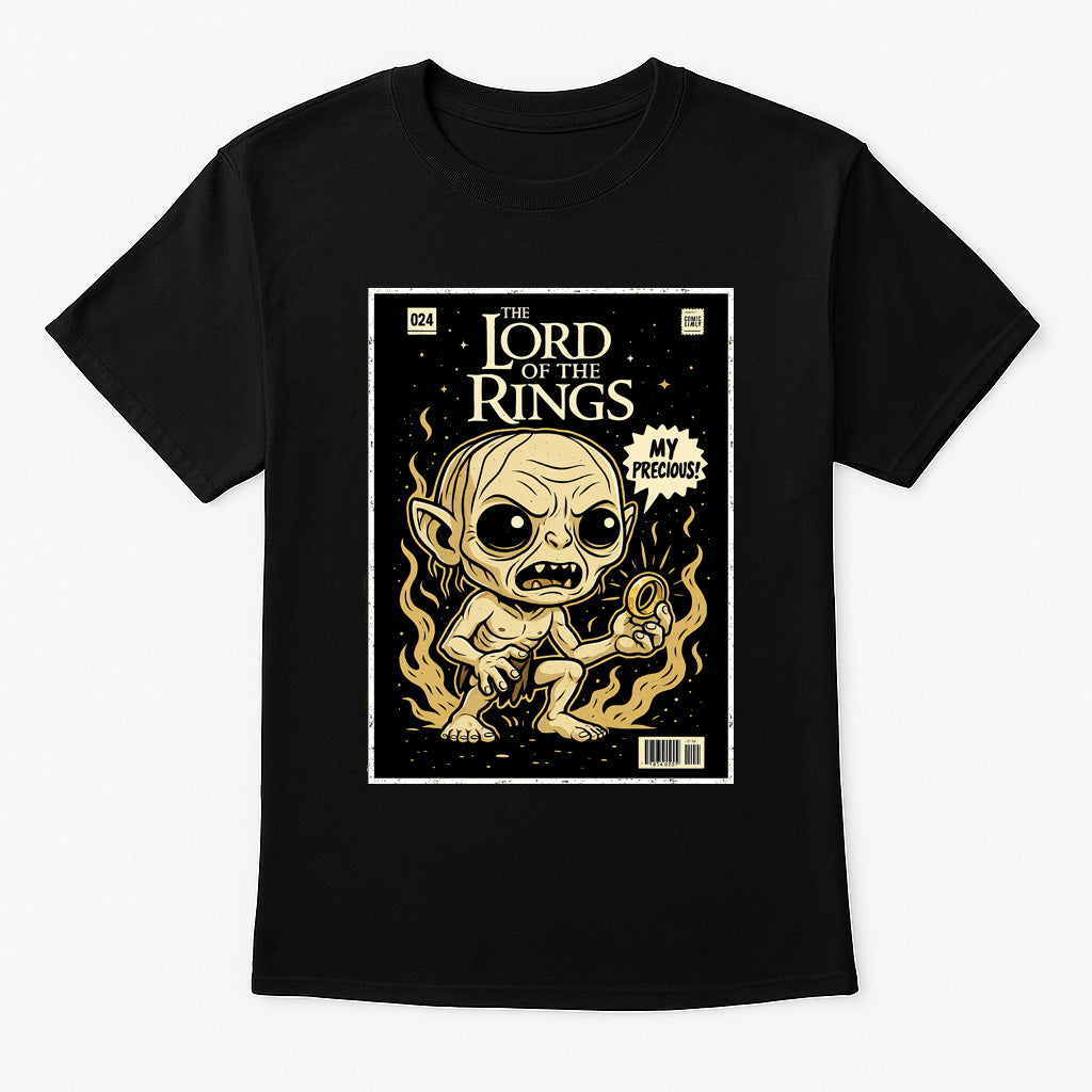 Gollum Unisex Comic T-Shirt – “My Precious” Middle-earth Fantasy Graphic Tee