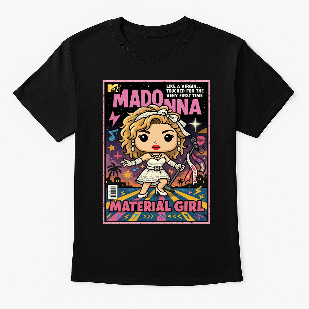 Madonna Material Girl Pop Icon Funko Pop Style Unisex T-Shirt