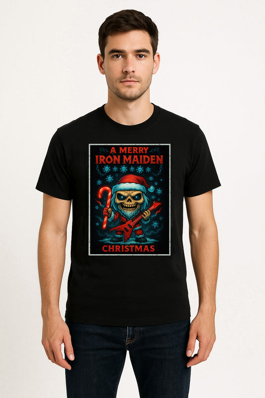 Iron Maiden Merry Christmas Metal Unisex Christmas T-Shirt or Hoodie