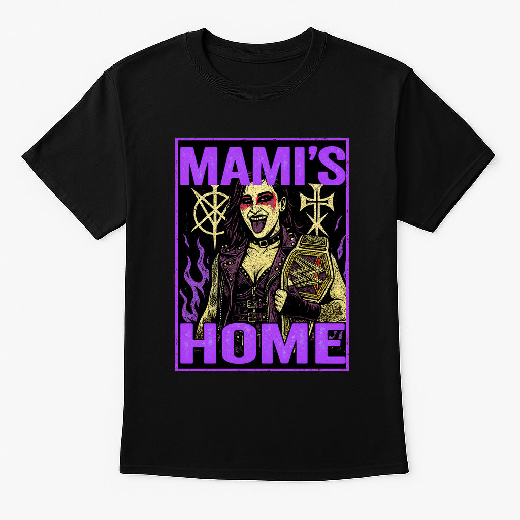 Rhea Ripley Mami’s Home Championship Unisex T-Shirt – Women’s World Champion Fan Merch
