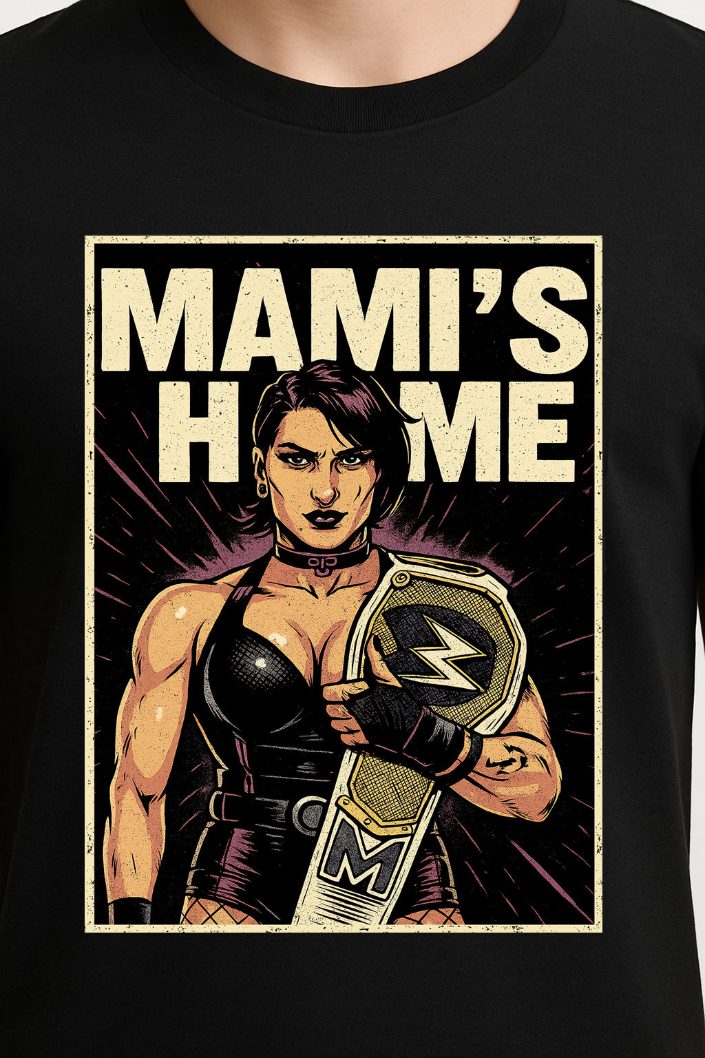 Rhea Ripley “Mami’s Home” Championship Unisex T-Shirt – Judgment Day Fan Gear