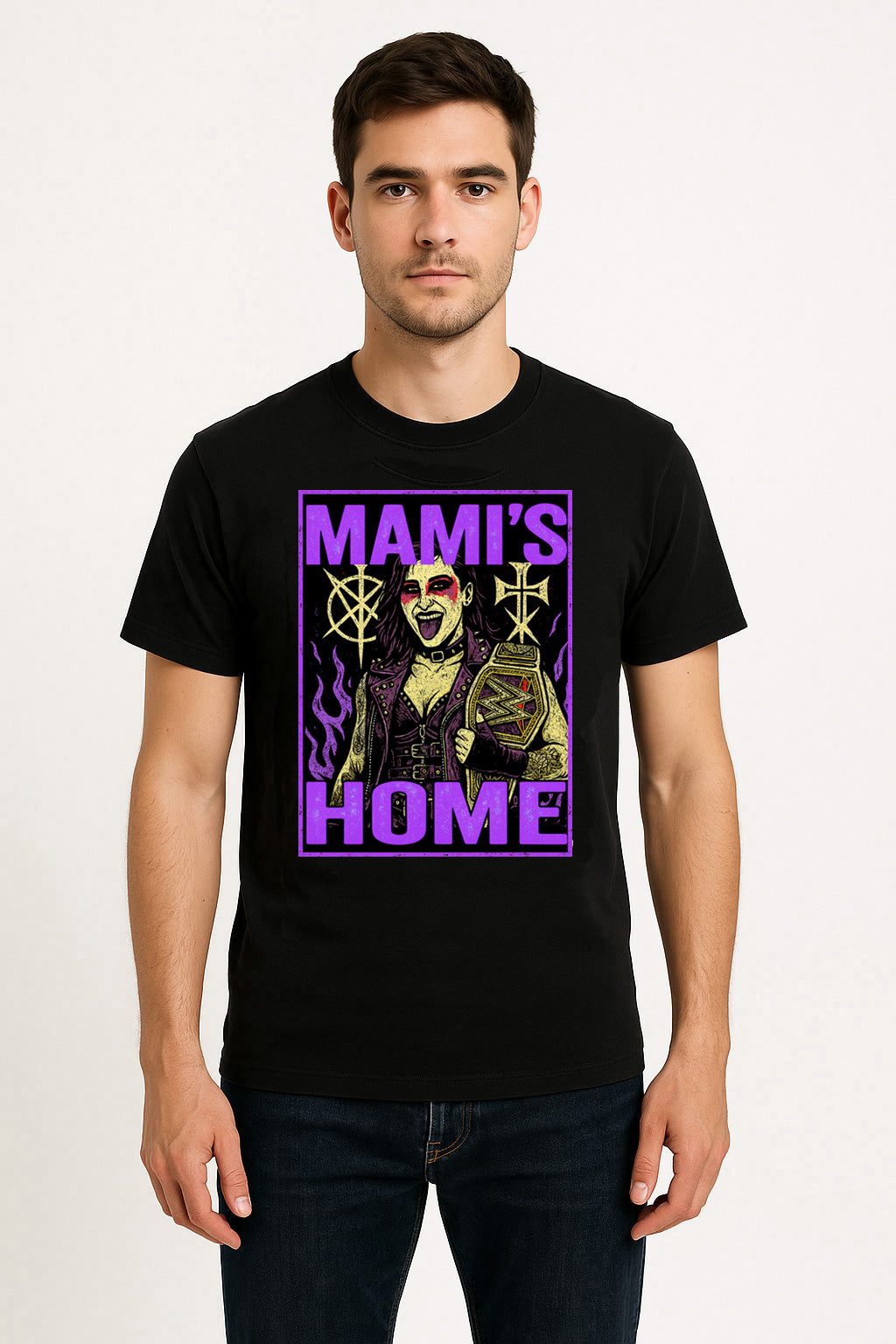 Rhea Ripley Mami’s Home Championship Unisex T-Shirt – Women’s World Champion Fan Merch