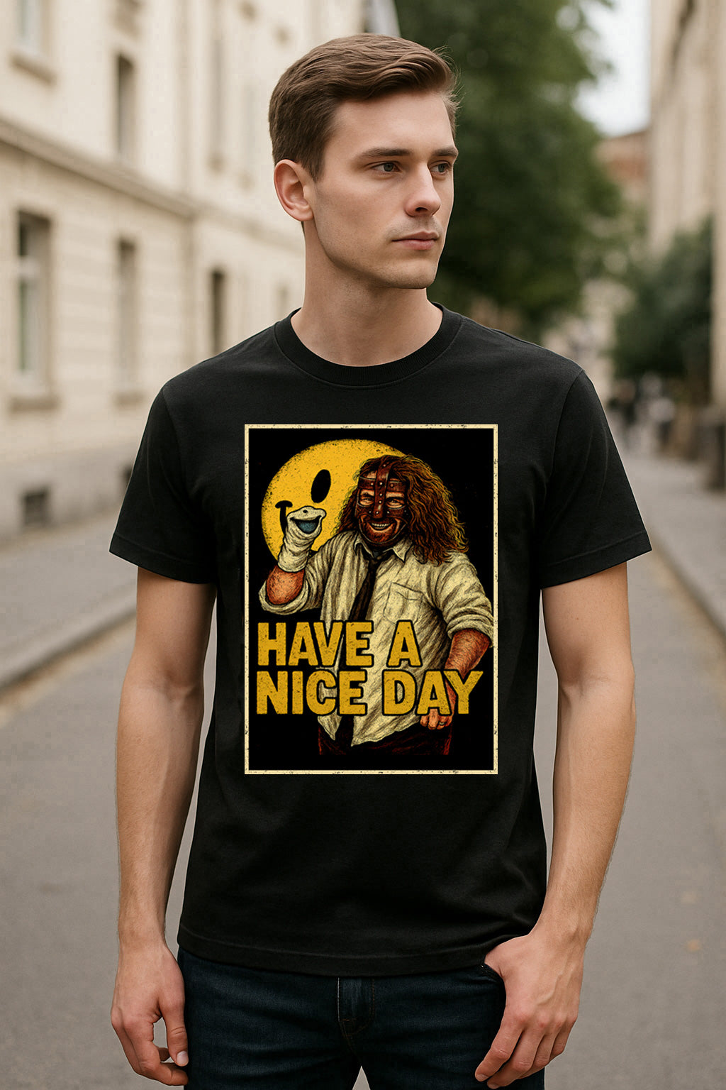 Mankind Have A Nice Day Retro Wrestling Unisex T-Shirt Hardcore Legend Tee