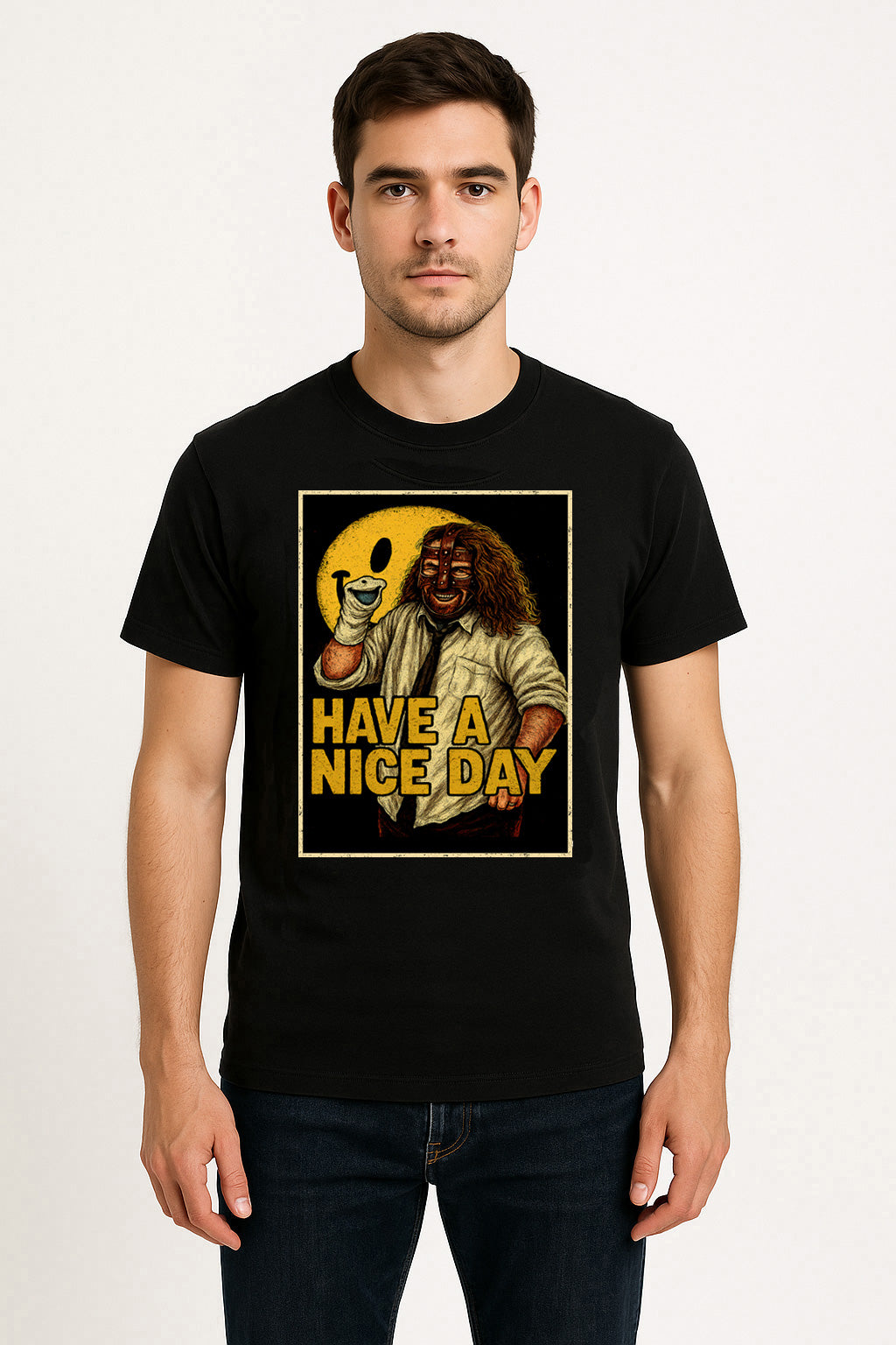 Mankind Have A Nice Day Retro Wrestling Unisex T-Shirt Hardcore Legend Tee