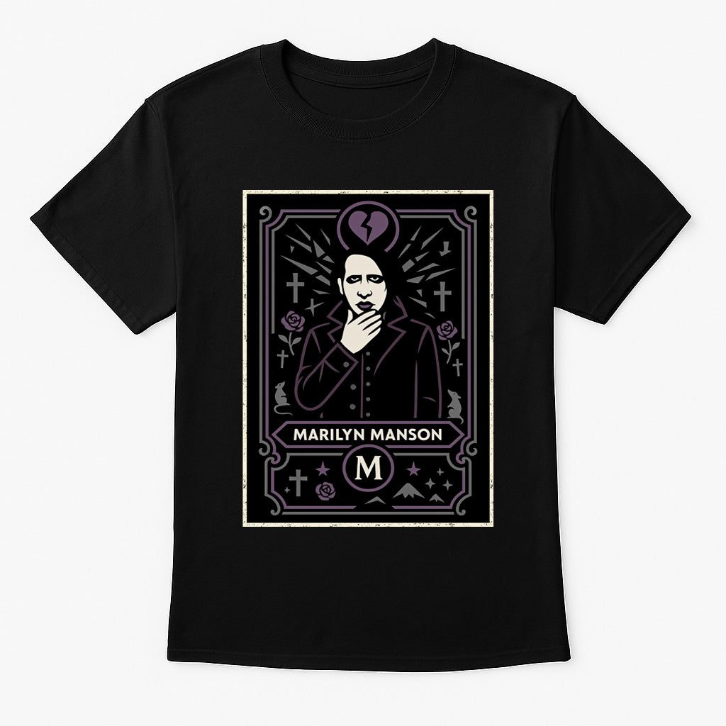 Marilyn Manson Retro Gothic Rock Unisex T-Shirt Industrial Music Tee