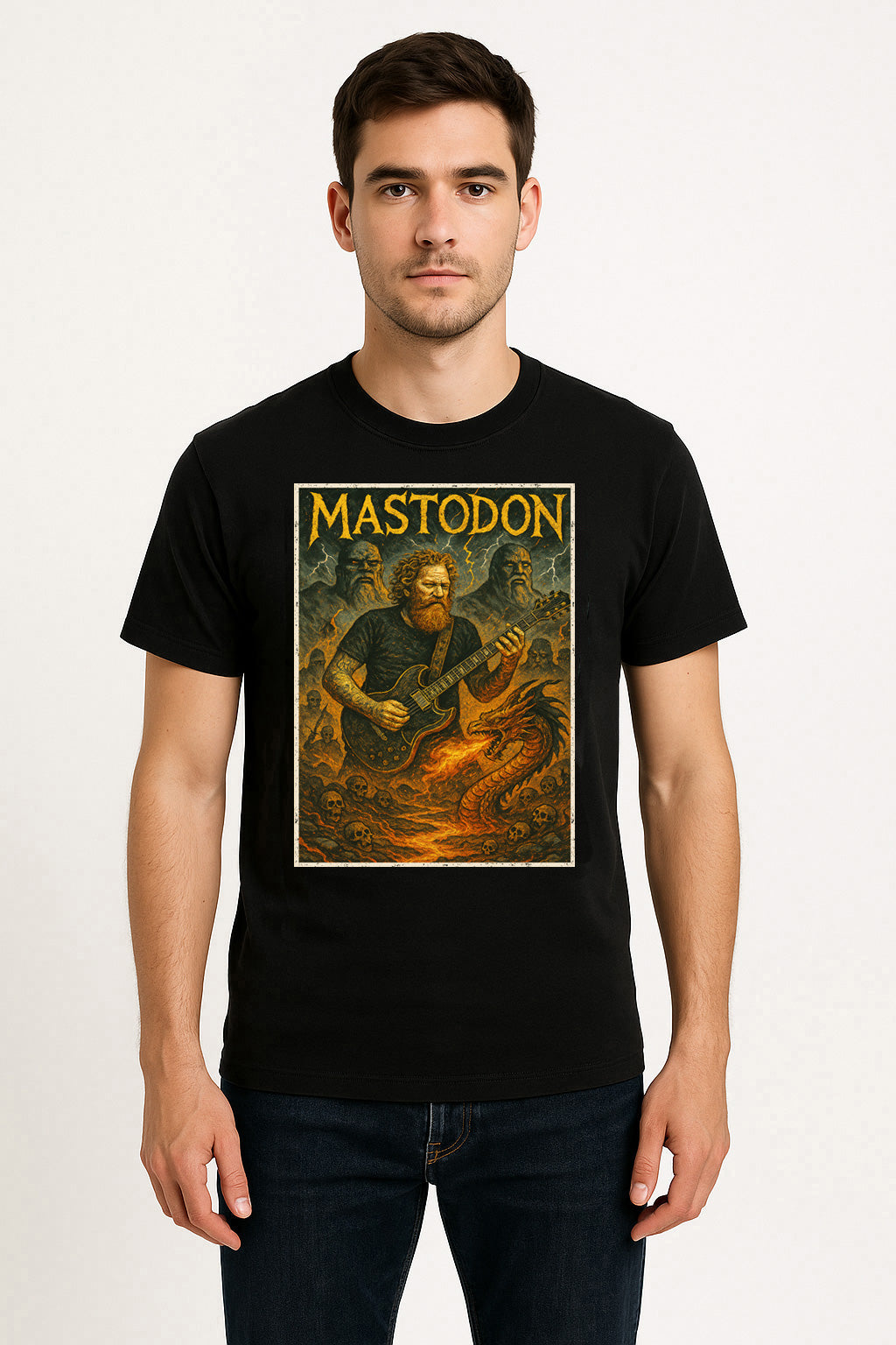 Mastodon Unisex T-Shirt Progressive Metal Band Vintage Artwork Merch Tee