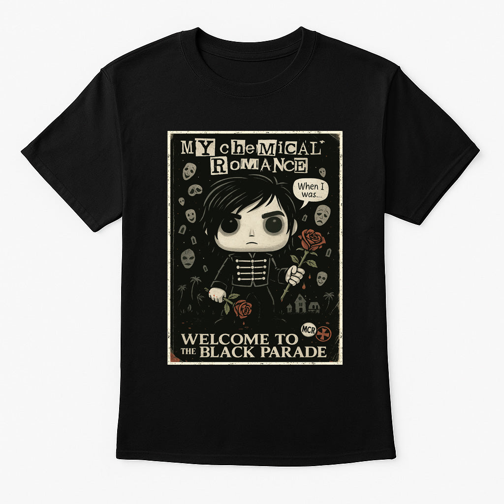 My Chemical Romance Black Parade Emo Rock Funko Pop Style Unisex T-Shirt