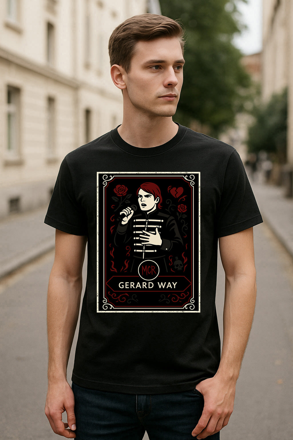 My Chemical Romance Gerard Way Retro Emo Unisex T-Shirt MCR Band Tee