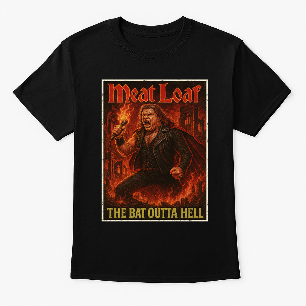 Meat Loaf The Bat Outta Hell Unisex T-Shirt Classic Rock Legend Tee