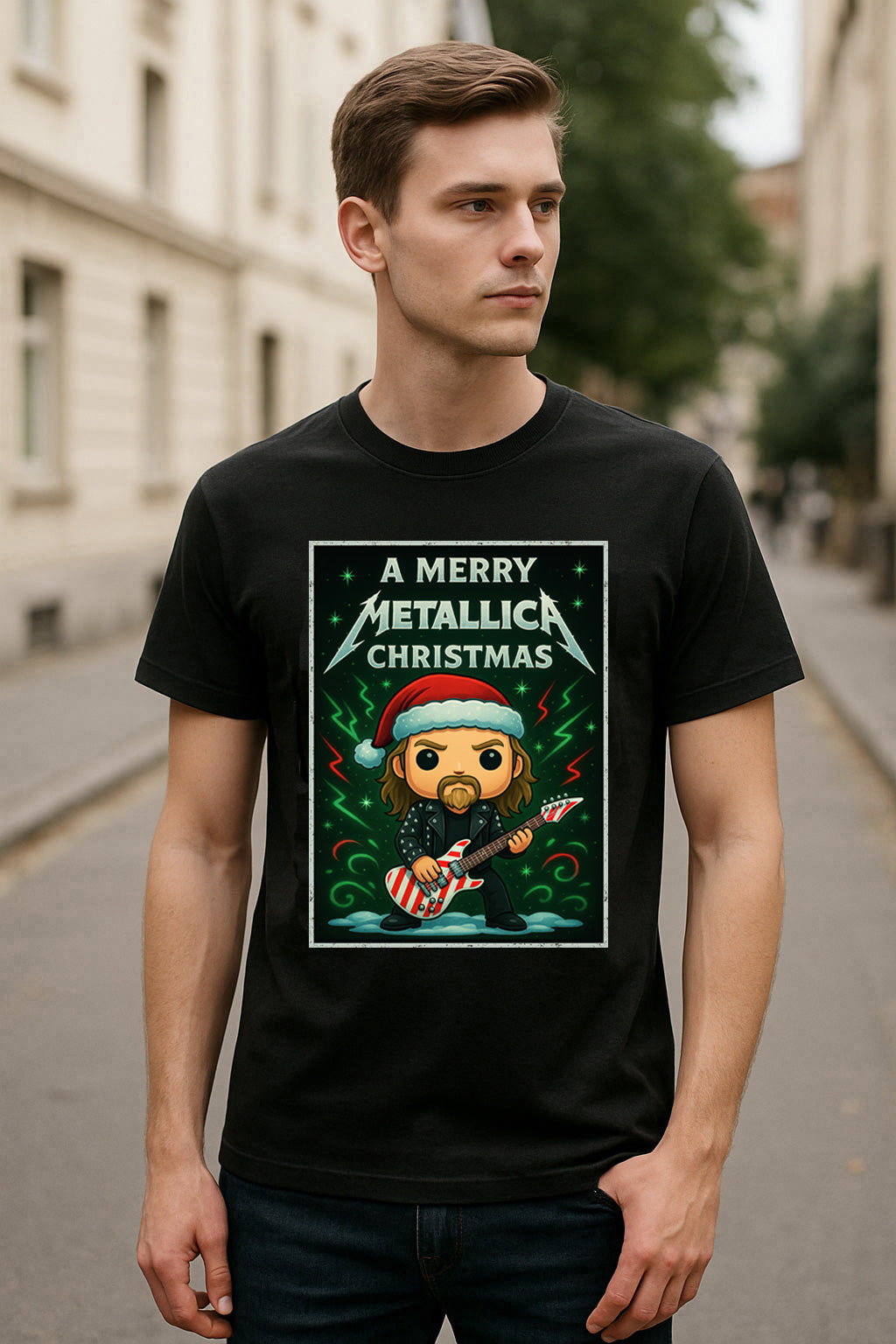 Metallica Merry Christmas Heavy Metal Unisex Christmas T-Shirt or Hoodie