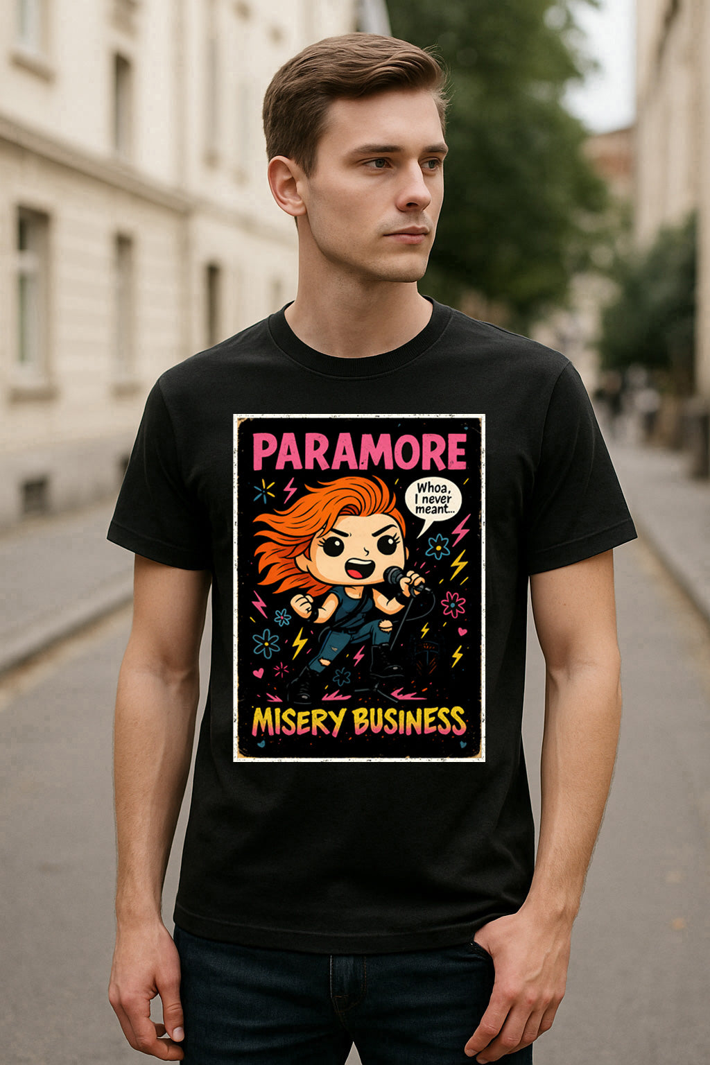 Paramore Misery Business Pop Punk Funko Pop Style Unisex T-Shirt