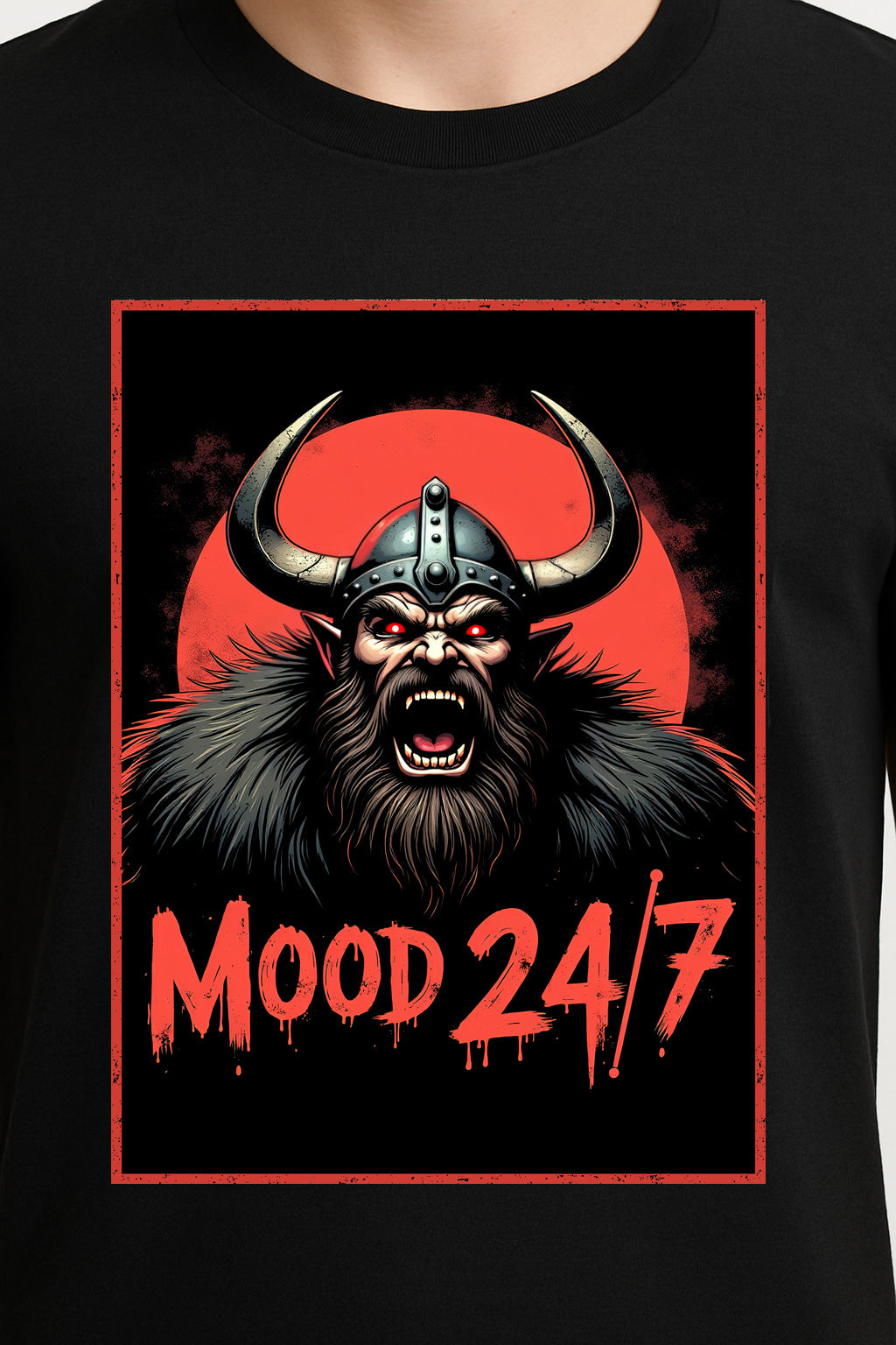 Mood 24/7 Unisex Viking Rage T-Shirt – Bold Berserker Warrior Aggressive Humor Graphic Tee