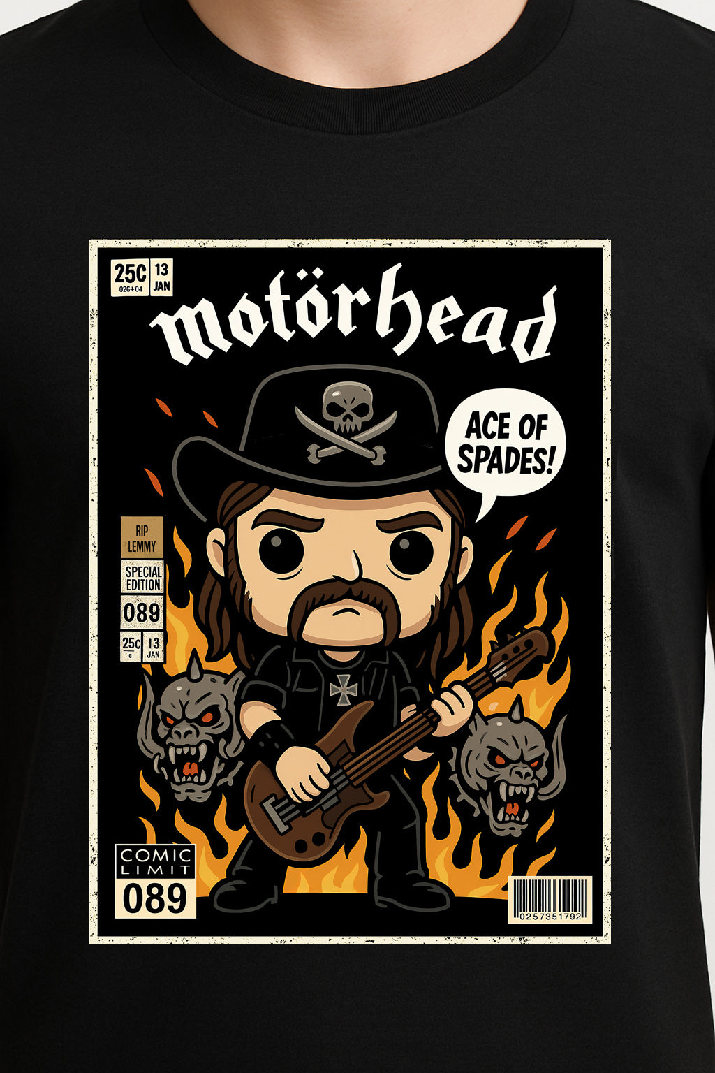Motörhead “Ace of Spades” Unisex T-Shirt – Heavy Metal Band Comic Edition Collectible Tee