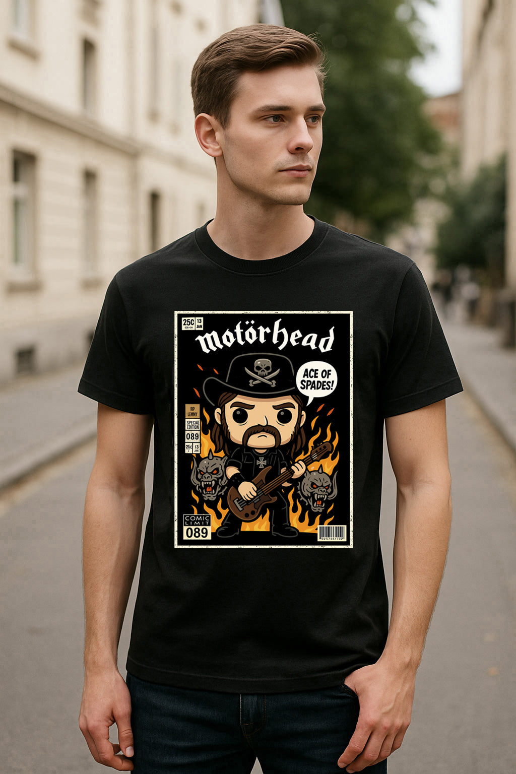 Motörhead “Ace of Spades” Unisex T-Shirt – Heavy Metal Band Comic Edition Collectible Tee