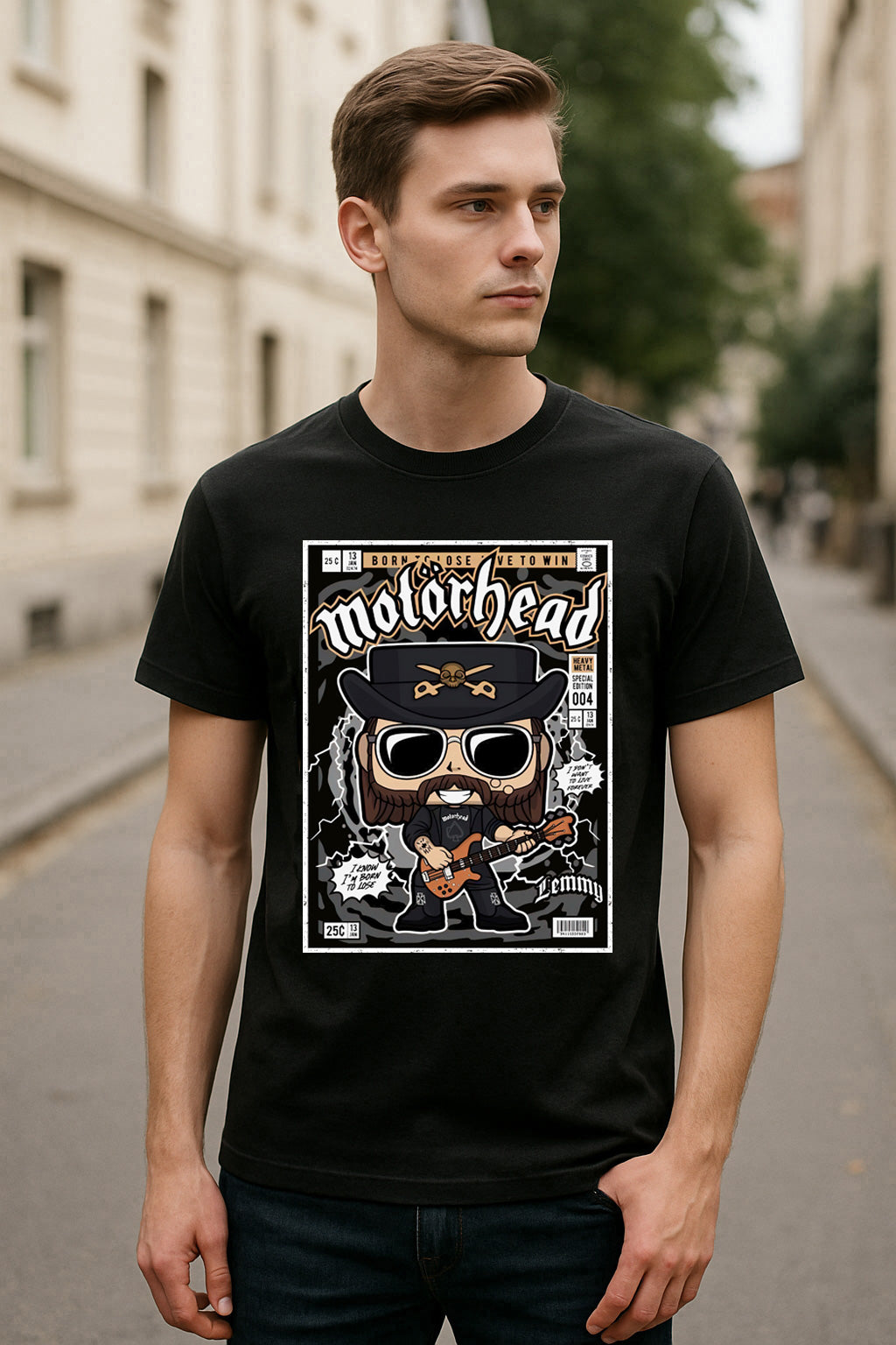 Motörhead “Lemmy Edition” Unisex T-Shirt – Heavy Metal Band Comic Style Graphic Tee