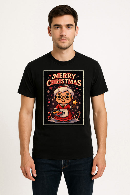 Mrs. Claus Merry Christmas Baking Unisex Christmas T-Shirt or Hoodie