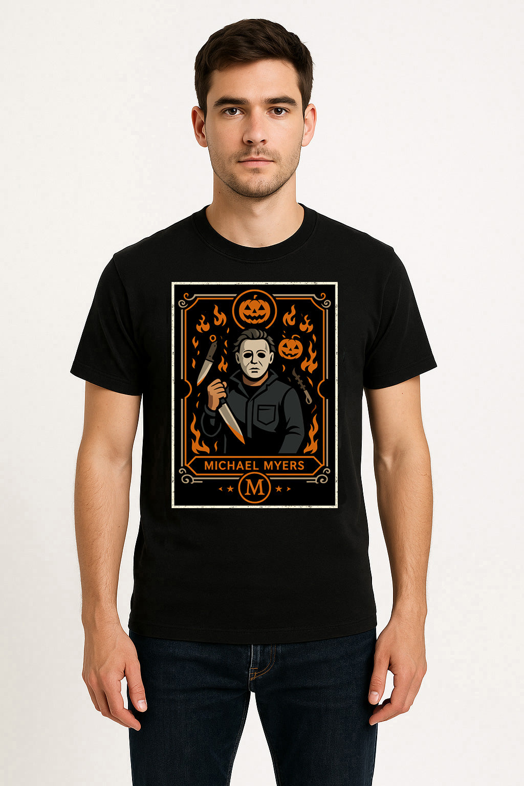 Michael Myers Retro Horror Unisex T-Shirt Halloween Movie Graphic Tee