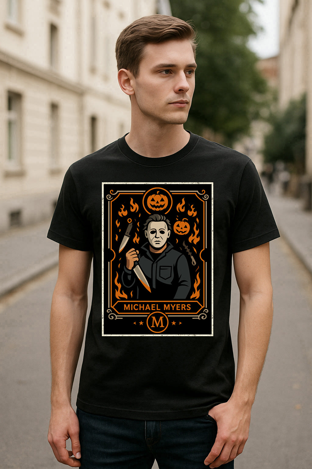 Michael Myers Retro Horror Unisex T-Shirt Halloween Movie Graphic Tee