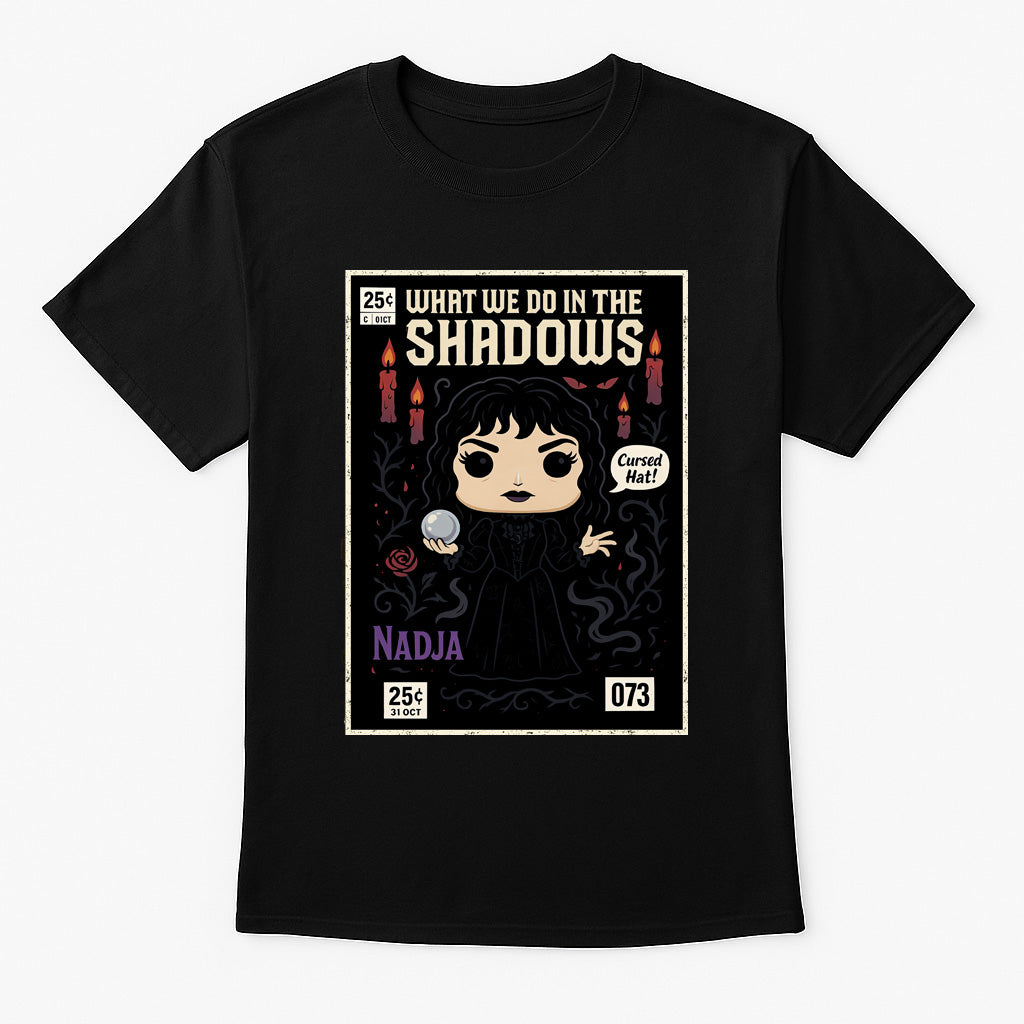What We Do in the Shadows The Cursed Nadja Unisex Comic T-Shirt – Vampire Witch Gothic Humor