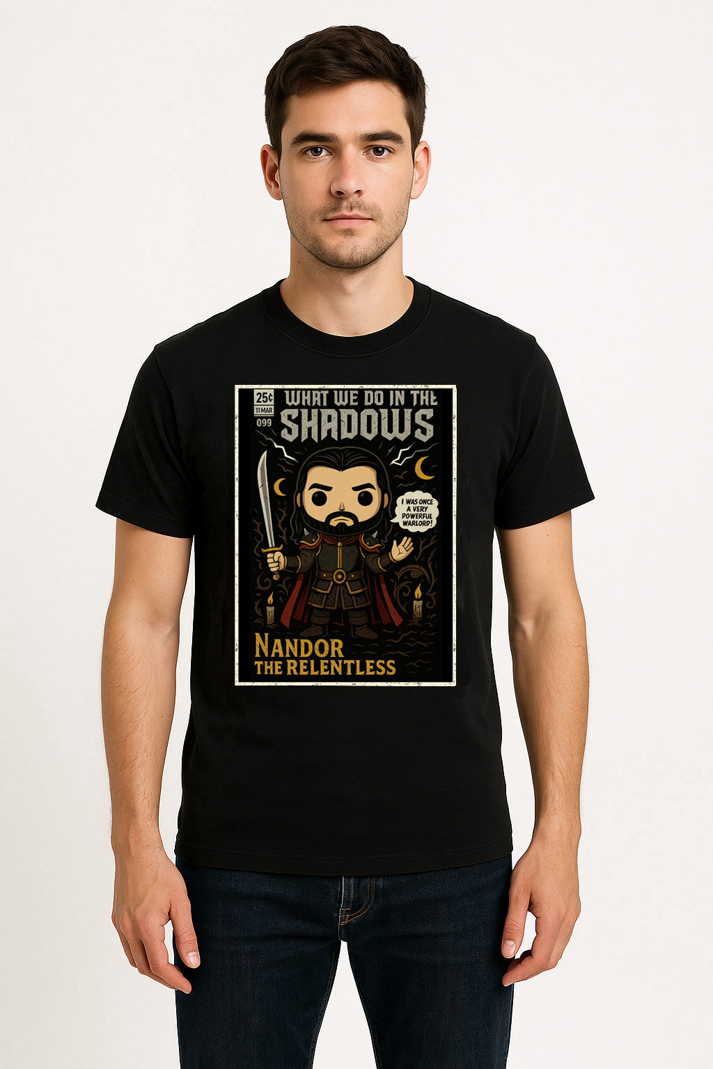 Nandor the Relentless Unisex Comic T-Shirt – Gothic Vampire Night Stalker Tee