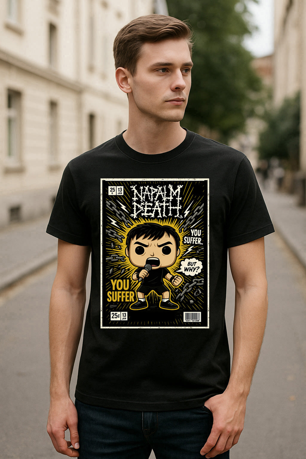 Napalm Death Grindcore Metal Funko Pop Style Unisex T-Shirt