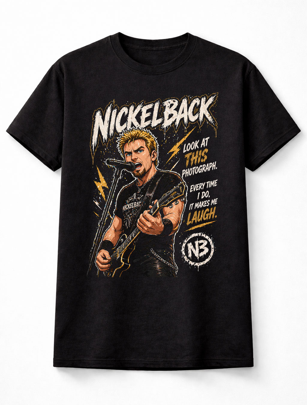 Nickelback Look At This Photograph Graphic T-Shirt Rock Music Band Fan Tee Chad Kroeger Lyrics Shirt Adult & Kids Unisex T-Shirt