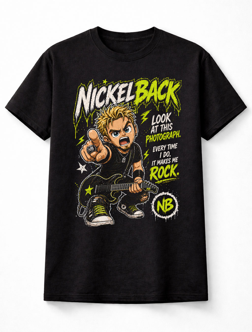 Nickelback Look At This Photograph Graphic T-Shirt Rock Music Band Fan Tee Funny Lyrics Shirt Adult & Kids Unisex T-Shirt