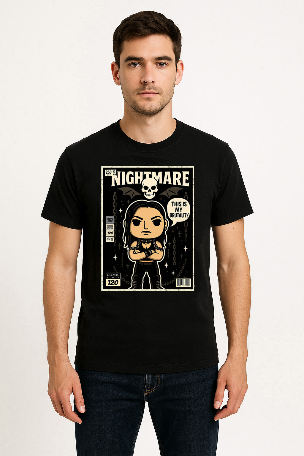 Rhea Ripley “This Is My Brutality” Pop Comic Wrestling T-Shirt — Nightmare Edition