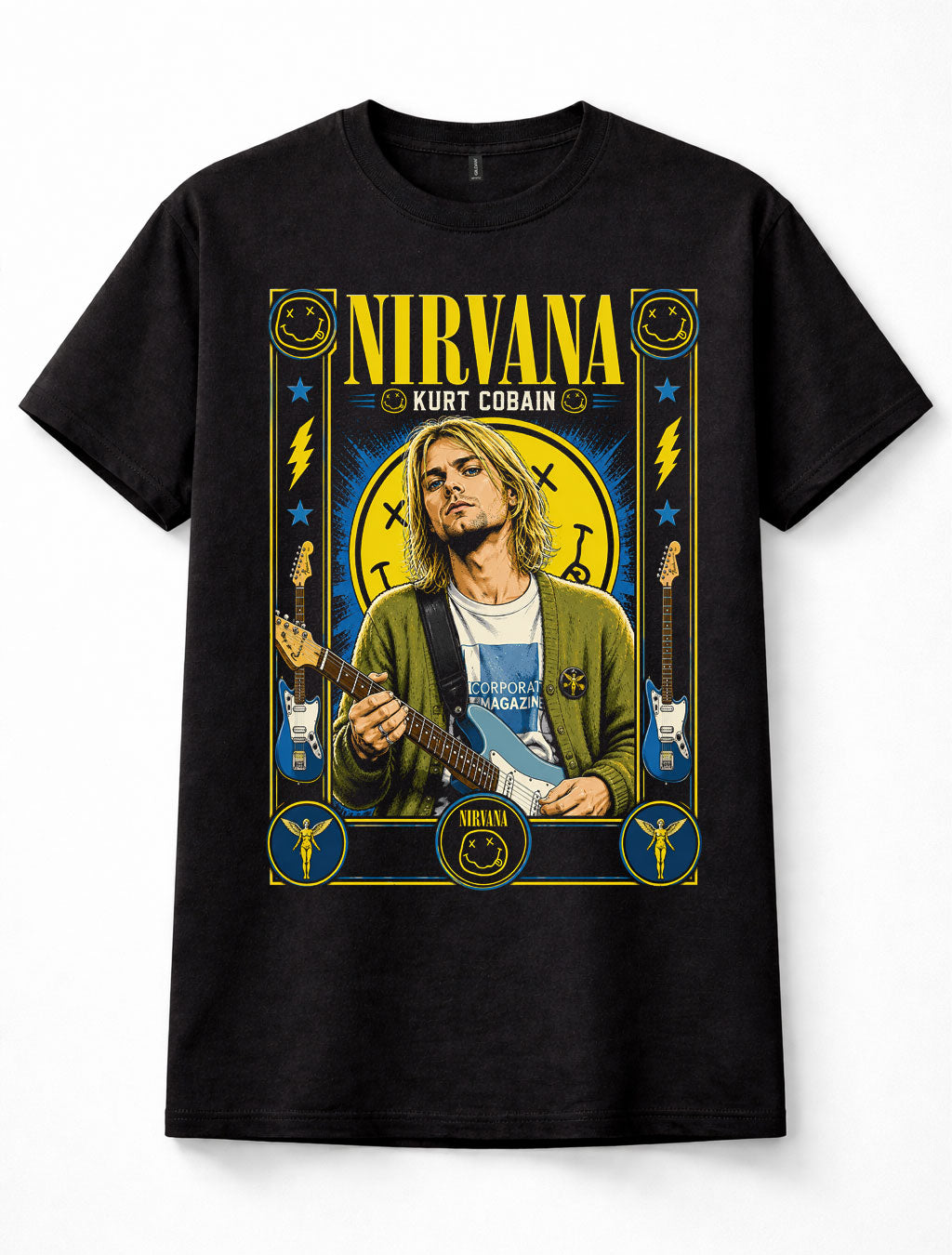 Nirvana Kurt Cobain Grunge Rock Band Music Unisex T-Shirt